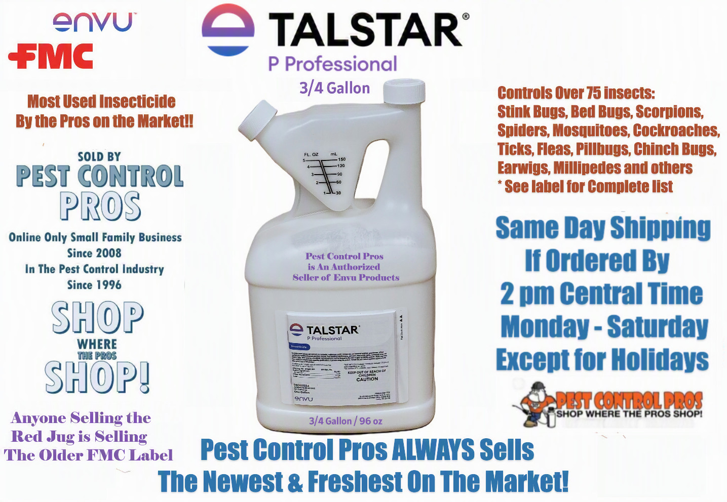 Talstar Pro 3/4 Gal Insect Killer - Roach, Earwig, Flea & Ti...