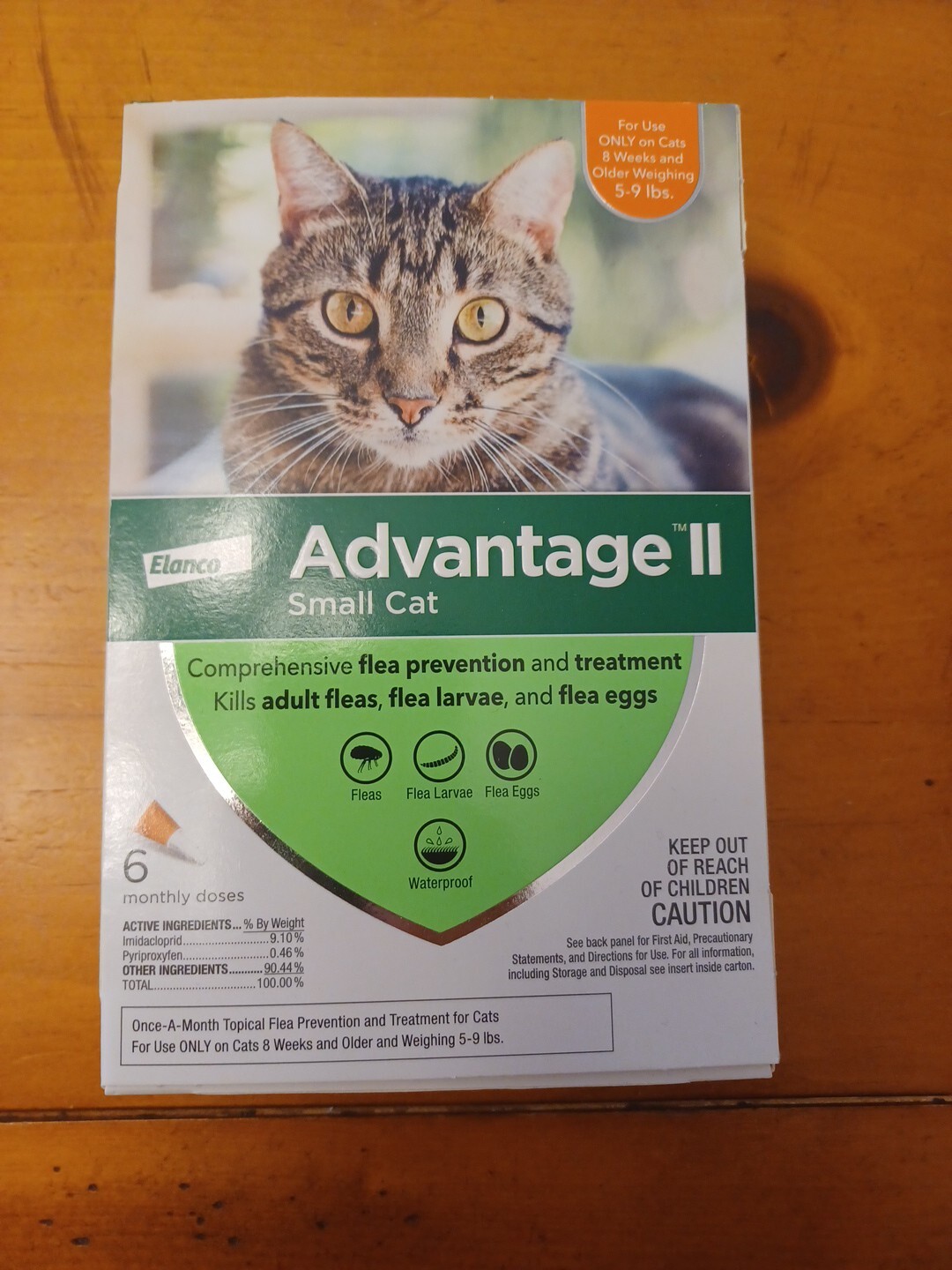 Advantage II for Small Cats 5-9 Lbs - 6 Pack