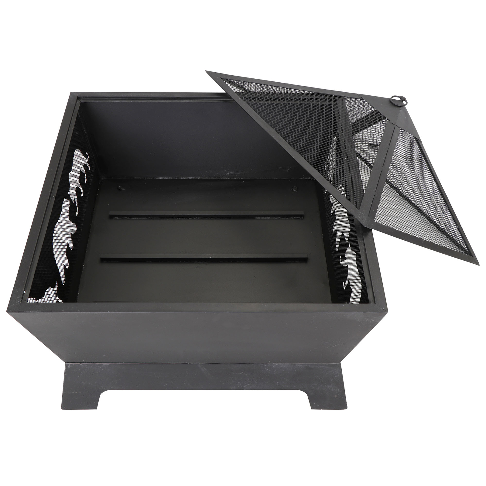 Fire Pit Steel Deck Backyard Patio Wood Burning Heater