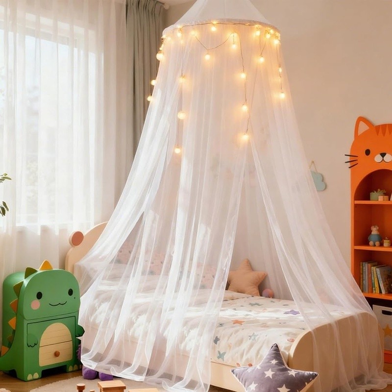Princess Bed Canopy Glow in the Dark Stars Kids Room Decor