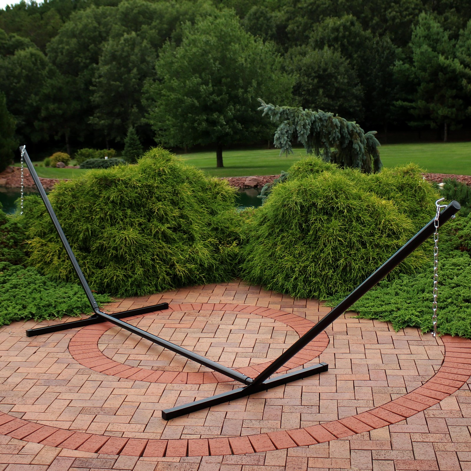 Sunnydaze Steel Hammock Stand - 15 Foot Construction