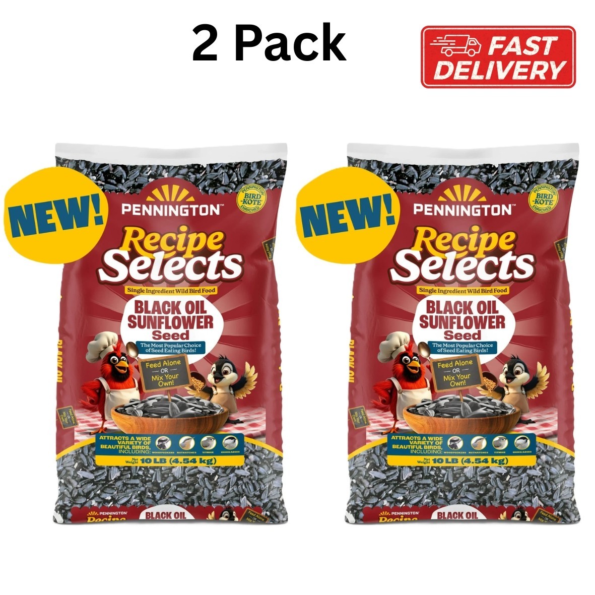 Pennington Recipe Selects Black Oil Sunflower Seed Wild Bird...