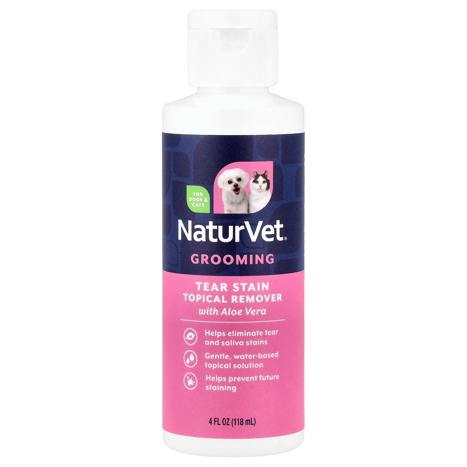 Dog & Cat Tear Stain Remover - Aloe Vera, 4 Fl oz (118 ml)