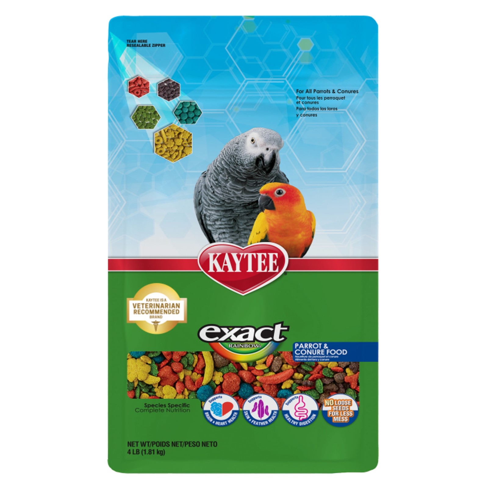 Kaytee Exact Rainbow Parrot & Conure 4 Pounds