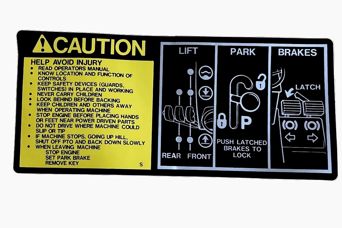 John Deere Fender Deck Decal Models: 420, 316, 322, 332