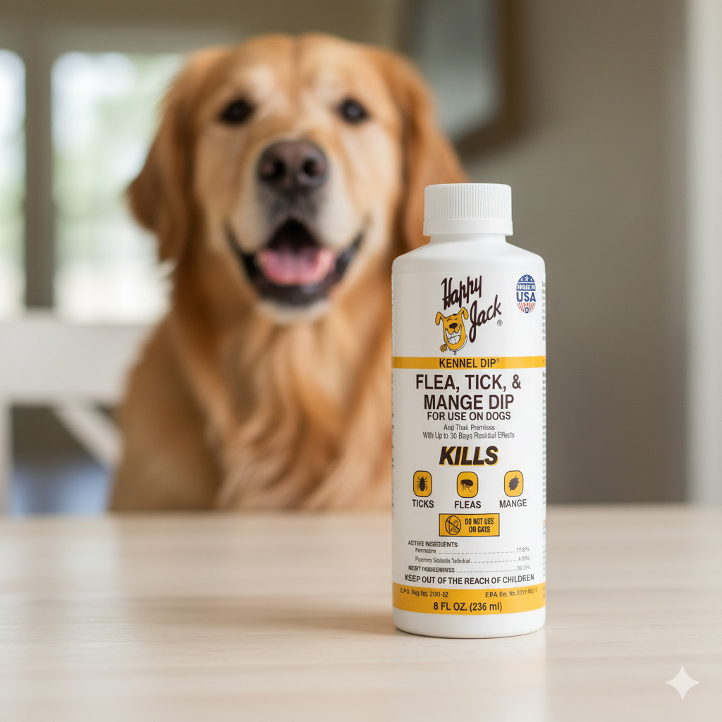 Happy Jack Kennel Dip II Fleas, Ticks, Lice & Mange Treatmen...
