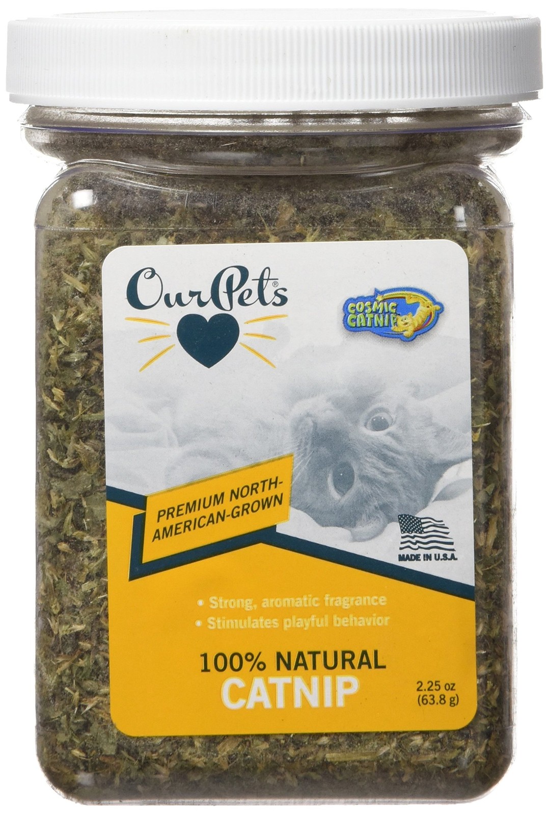 OurPets Premium North American Grown Catnip 2.25 Oz Jar