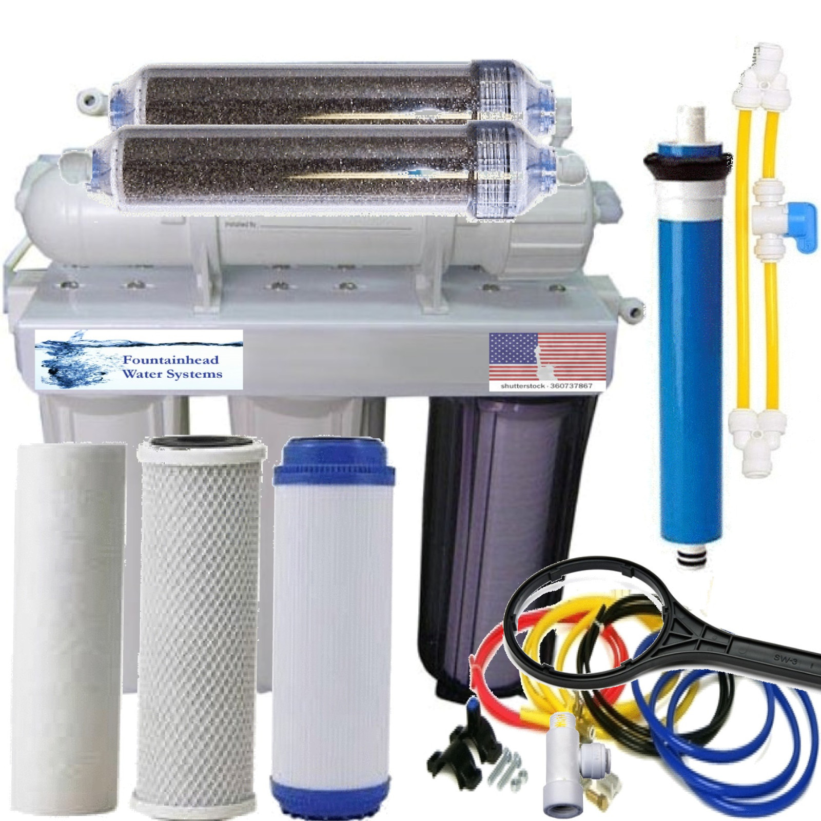Reverse Osmosis Aquarium/Reef System Manual Flush Valve 150...