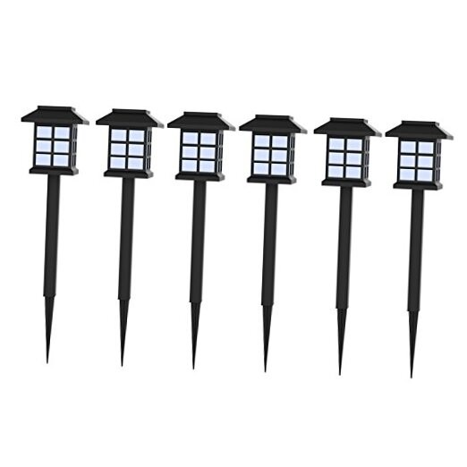 Solar Outdoor Lights Set - Weatherproof Pack of 6 Pieces