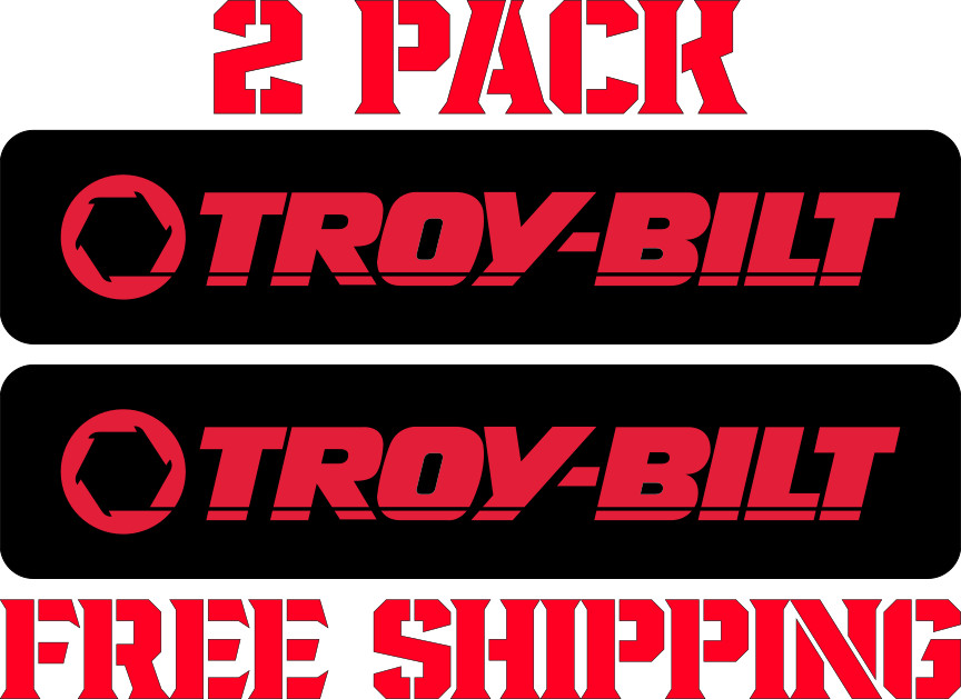 Troy-BilT Garden Tractor Vinyl Decal Stickers - Red Black Tw...