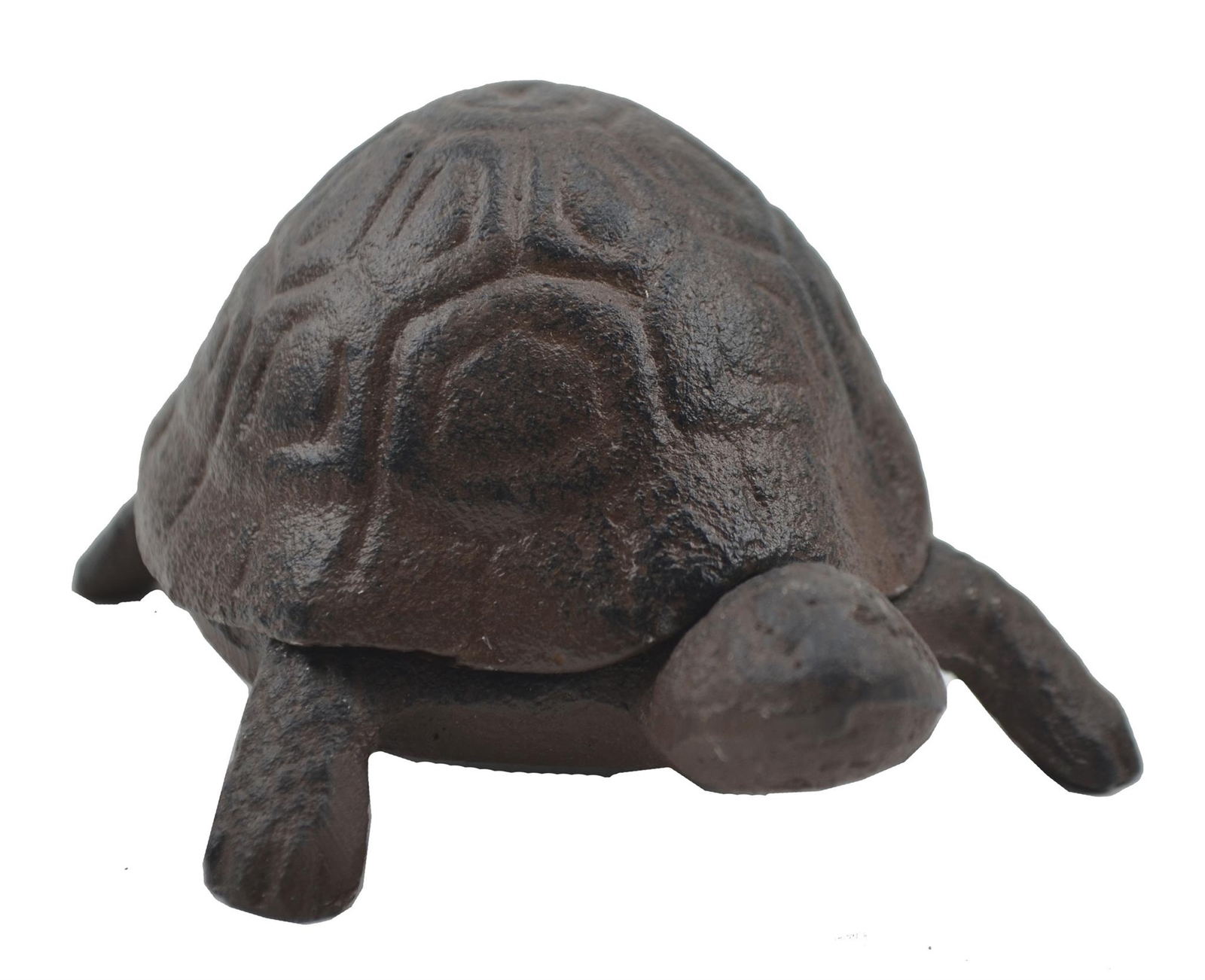 Turtle Hide A Key Box Distressed Brown Cast Iron Garden Deco...