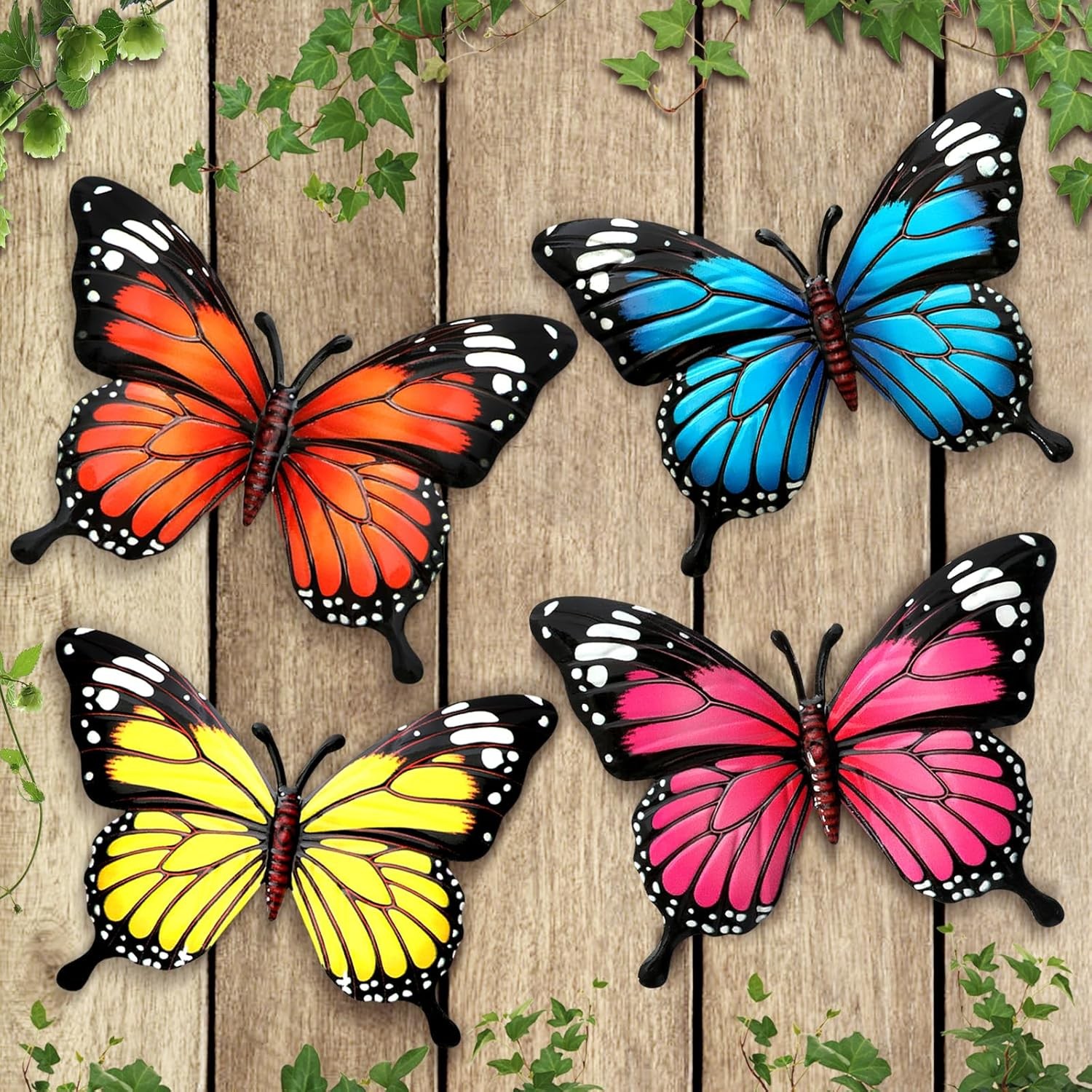 Metal Butterfly Wall Art Outdoor Garden Decor