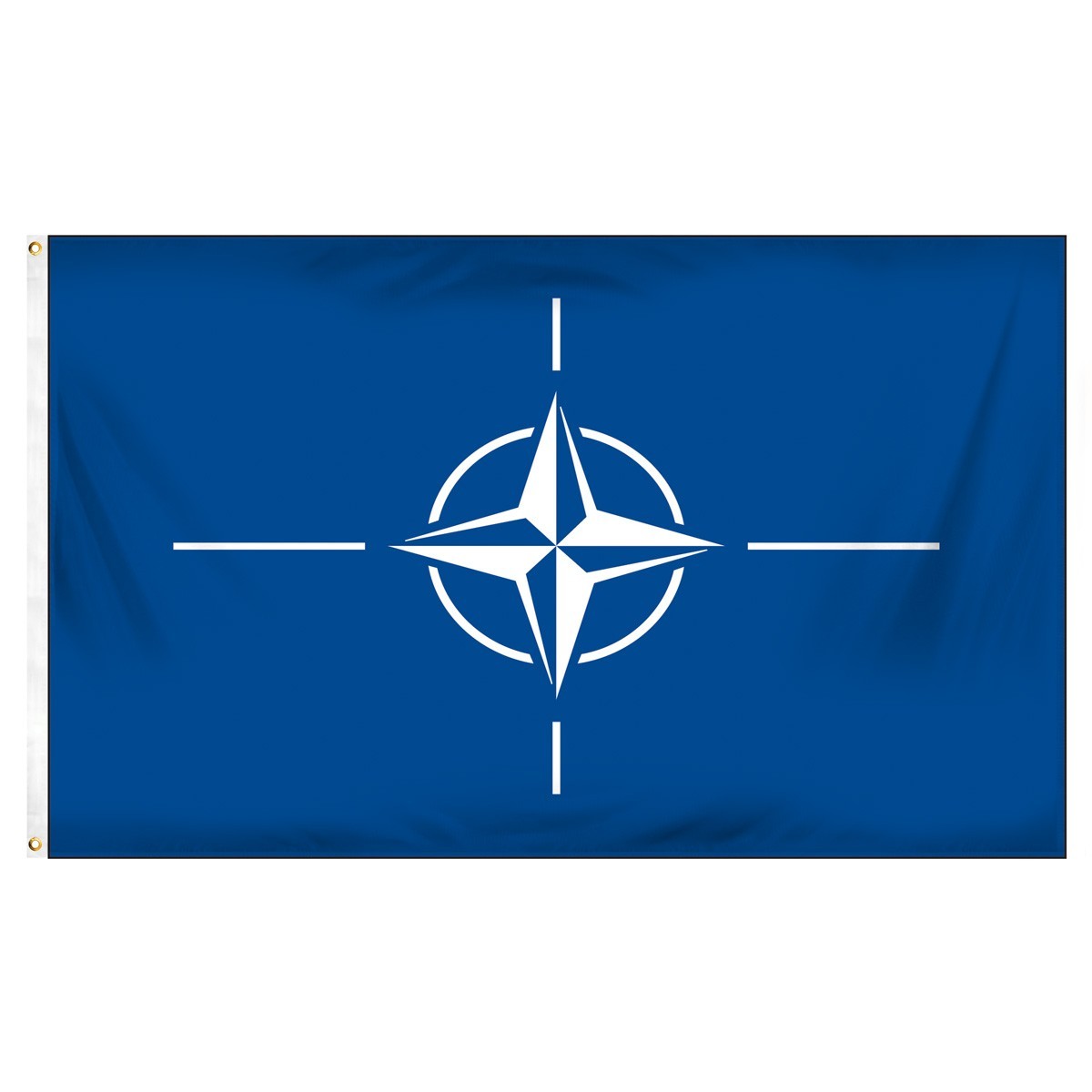 NATO Flag, 3' x 5', Brass Grommets, Premium Polyester