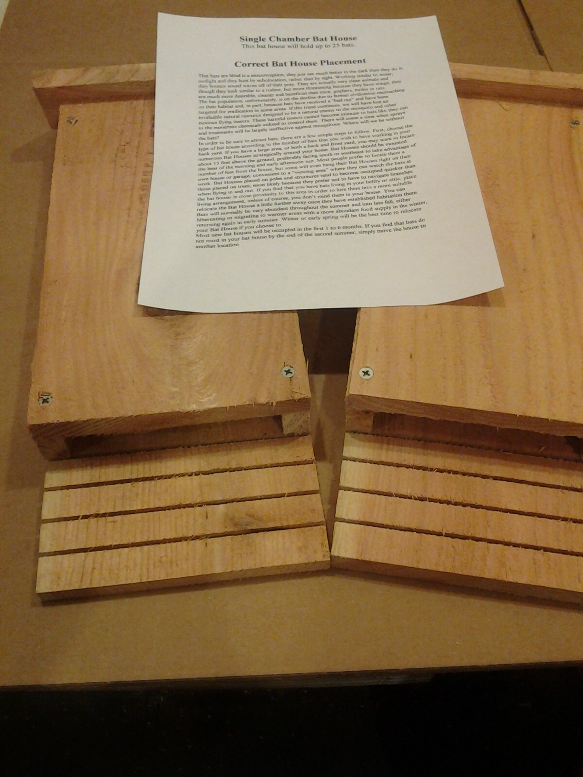 Cedar Single Chamber Bat House (Set of 2)