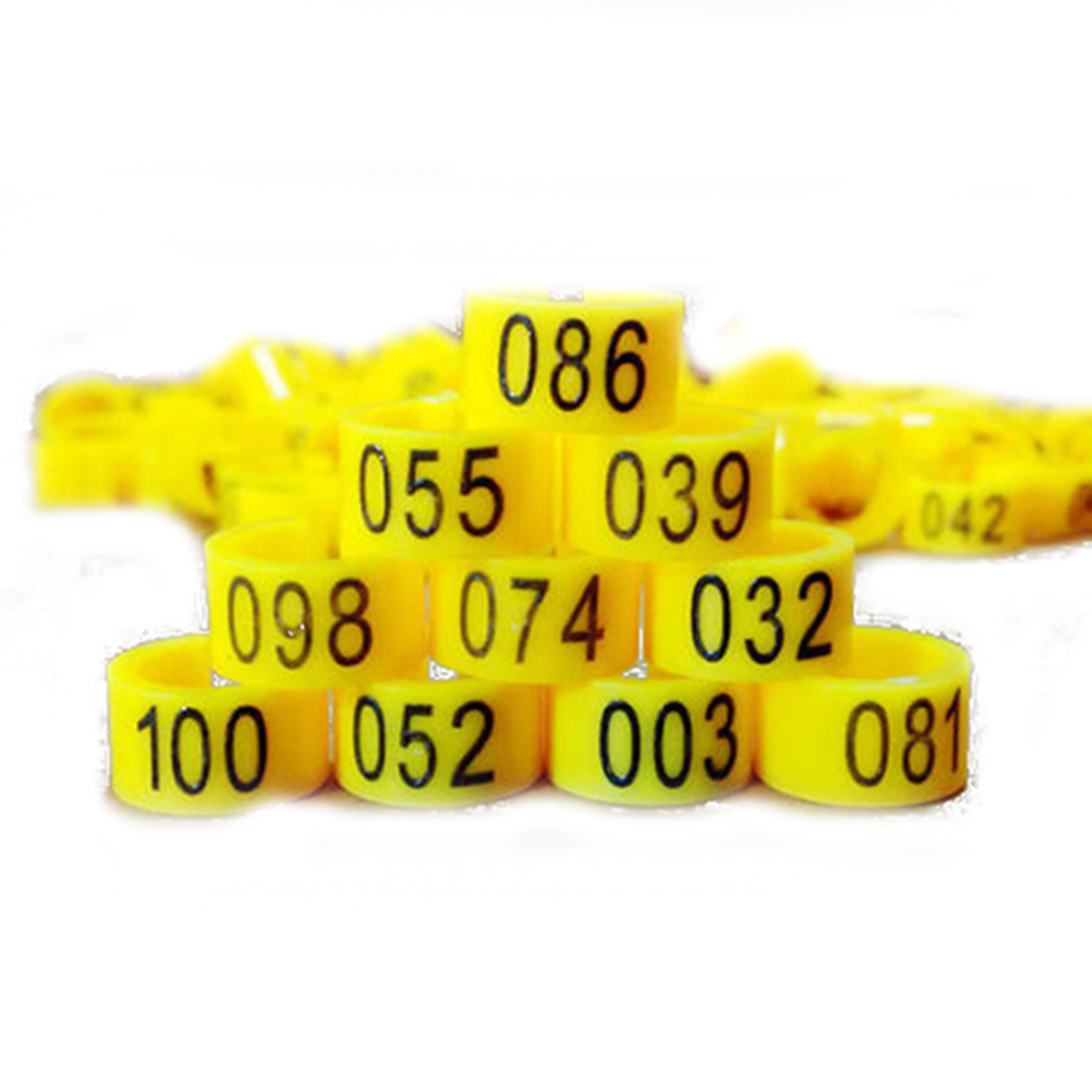 Poultry Leg Bands 8mm Numbered 1-100 Bird Pigeon Duck Rings...