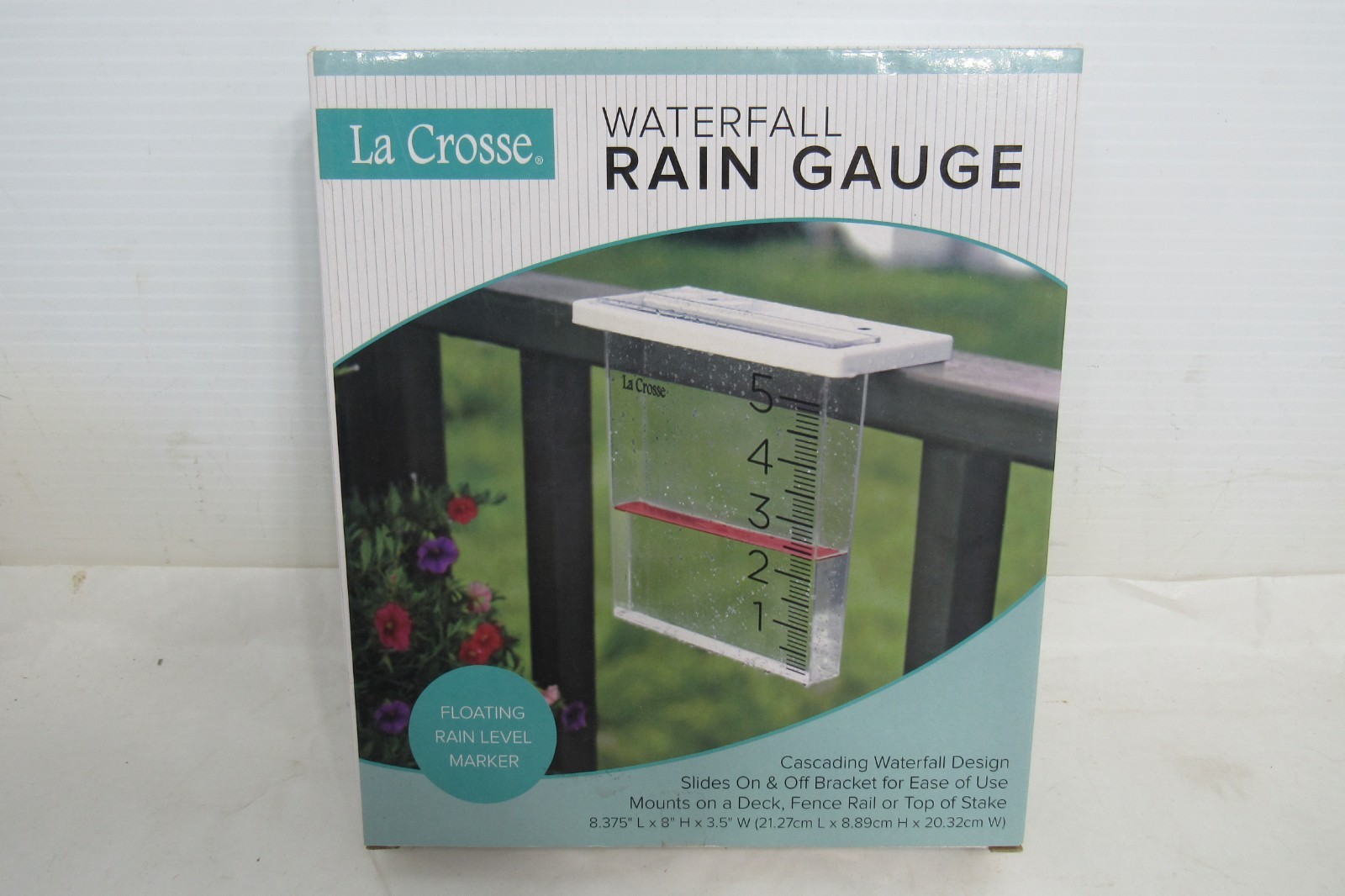 La Crosse 705-109 Waterfall Rain Gauge - 12" x 6"