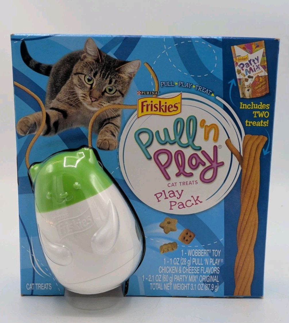 Purina Friskies Pull 'N Play Cat Treat Dispenser Toy Play Pa...