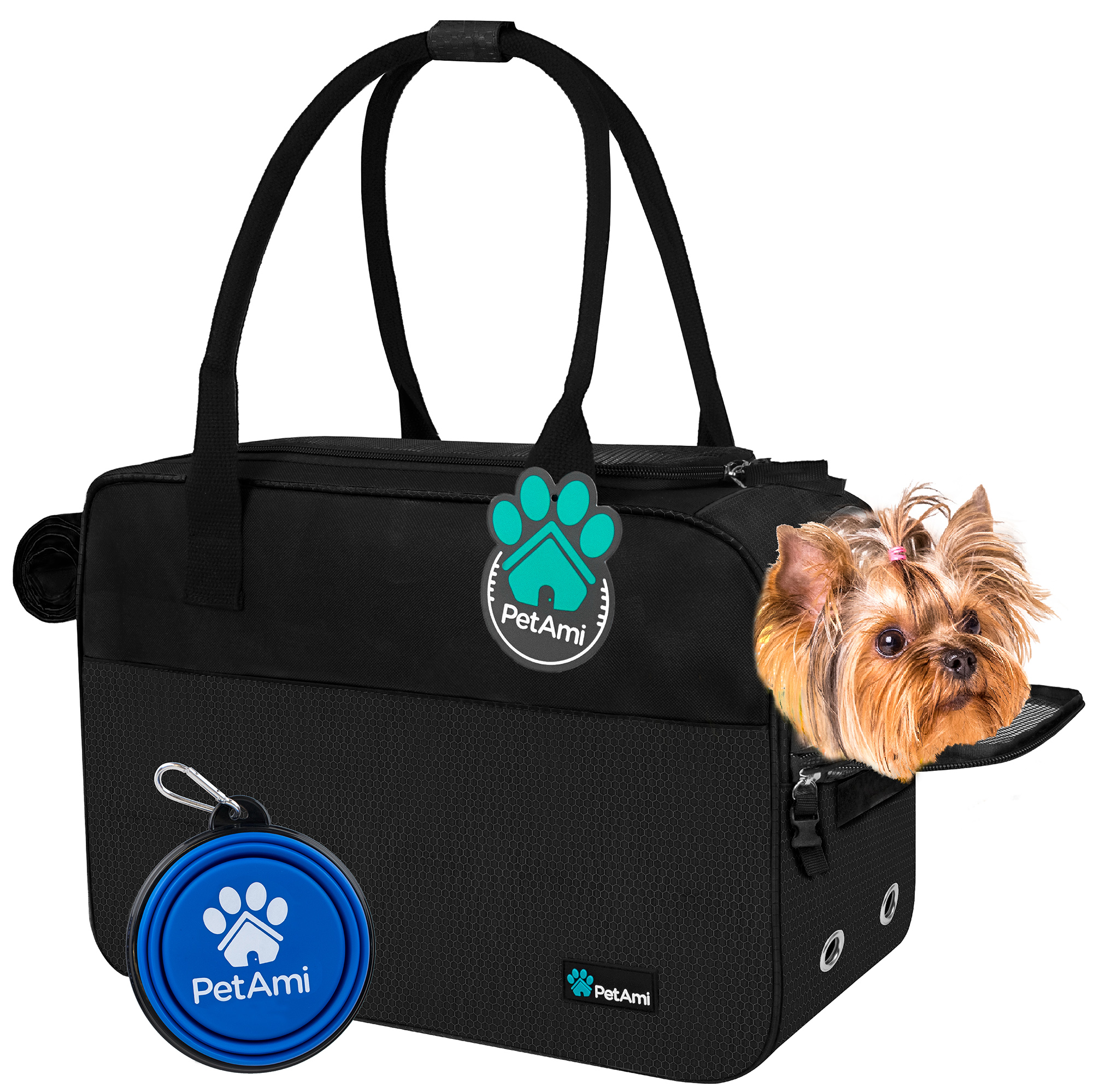 Pet Dog Cat Carrier Bag Mesh Soft-Sided Travel Tote Shoulder...