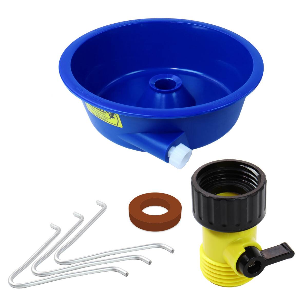 Blue Bowl Gold Concentrator Bowl with Control Valve, Instruc...