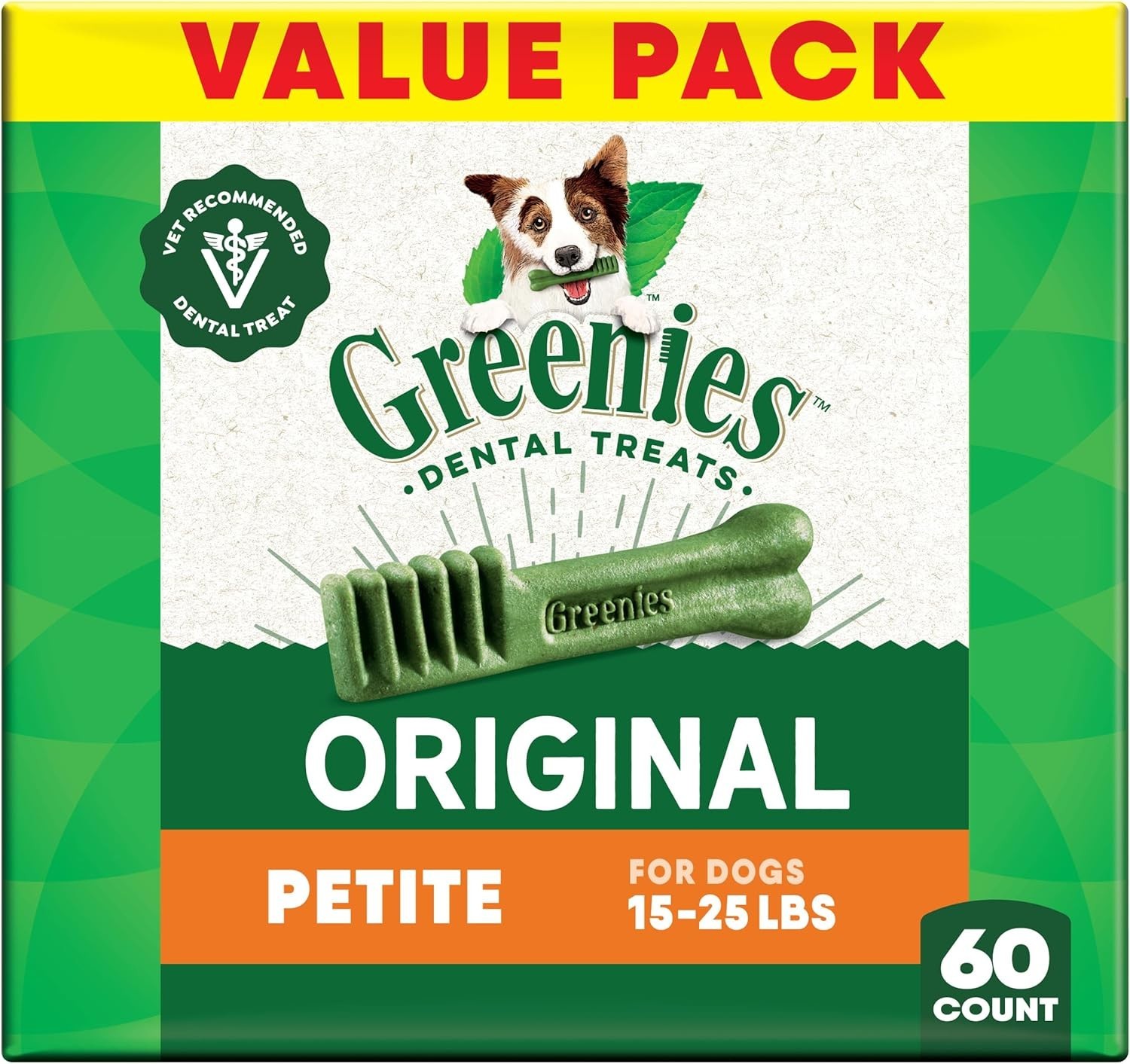 Greenies Original Petite Natural Dental Care Dog Treats, 36o...
