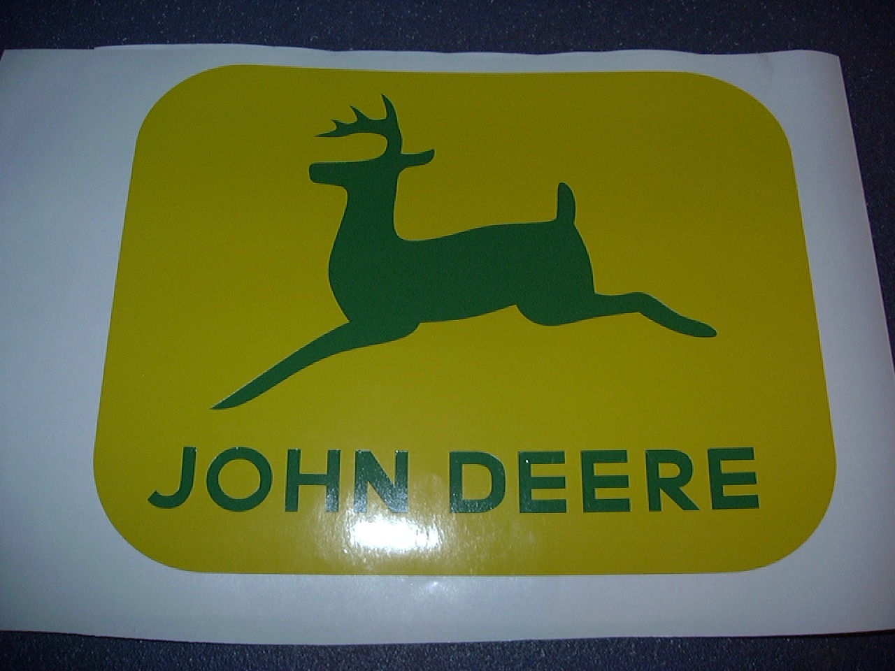 John Deere Implement Cart Sticker - Large Gator Logo Decal