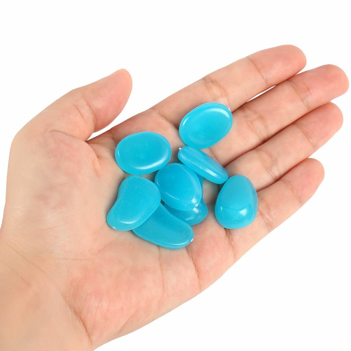 Glowing Pebbles Aquarium Decoration - 100 PCS