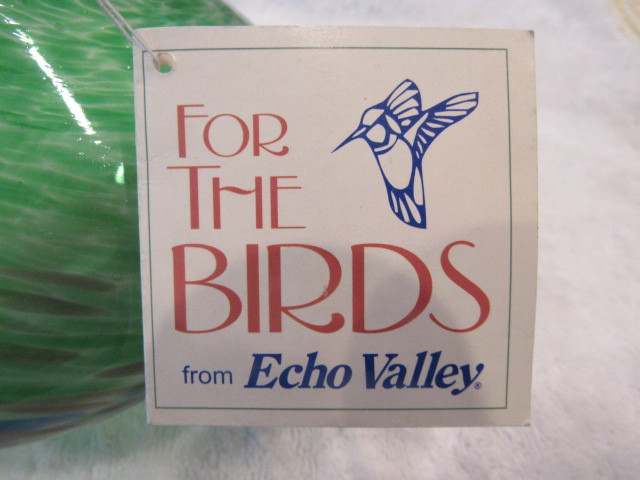 For The Birds by Echo Valley 6" Green Swirl Conical Hummingb...