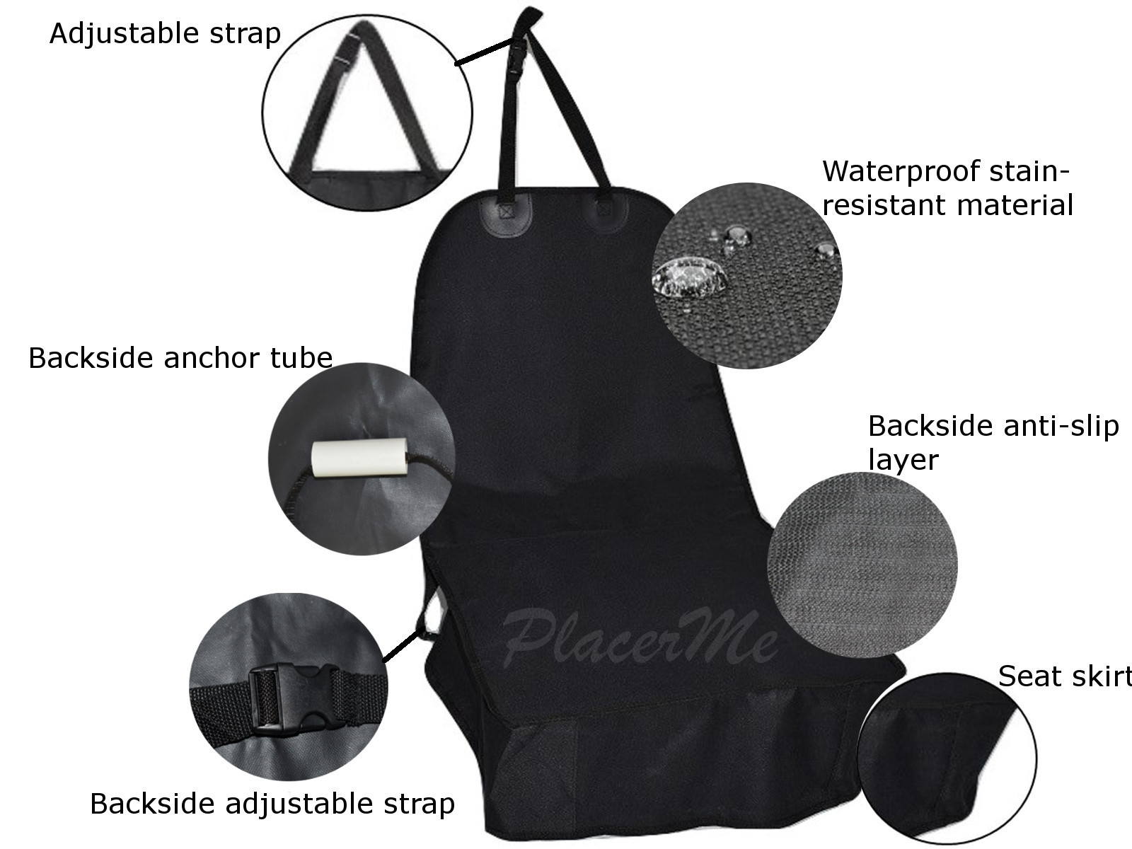 Pet Dog Car Truck SUV Front Seat Cover Protector - Non-Slip...