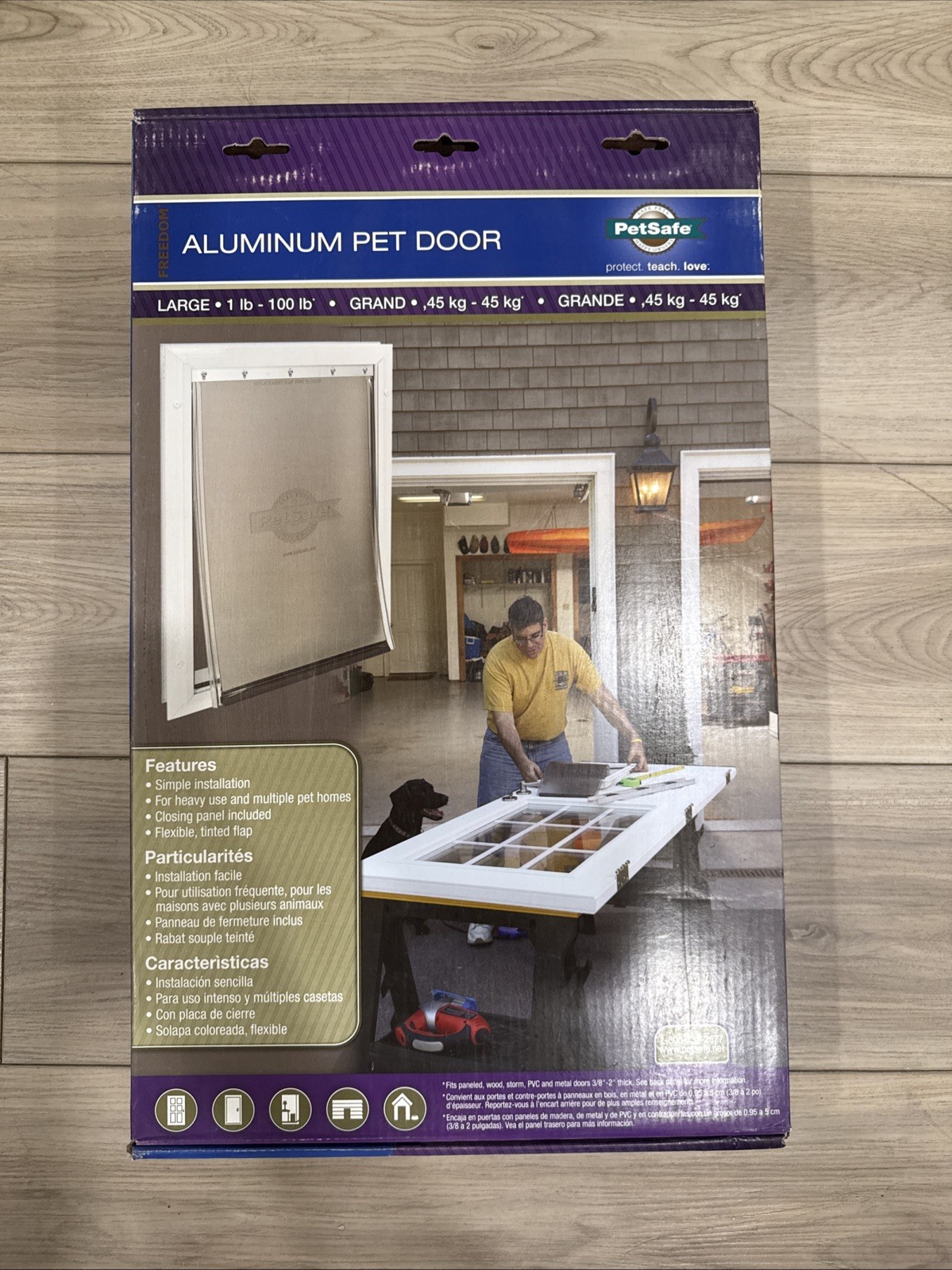 PetSafe White Aluminum Large Pet Door - 24" x 12", 15 lbs