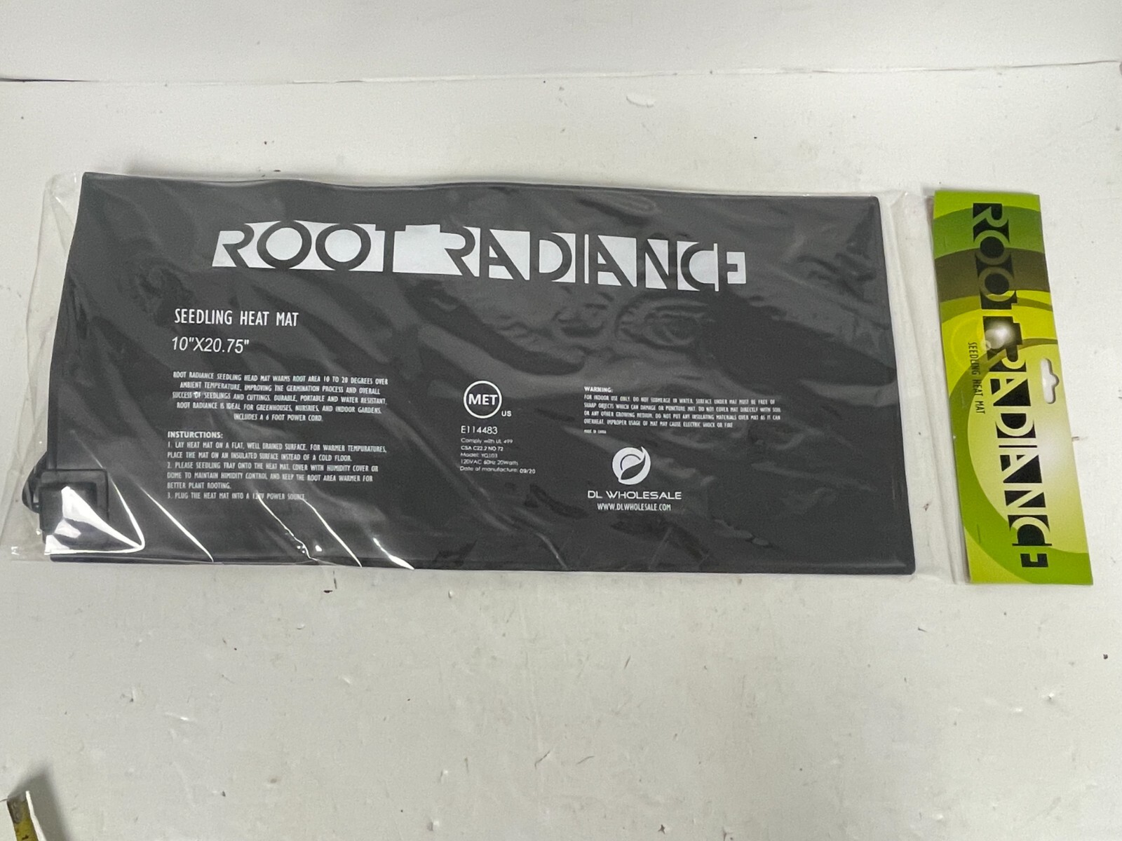Root Radiance Seedling Heat Mat 10" x 20.75" Warm Hydroponic...