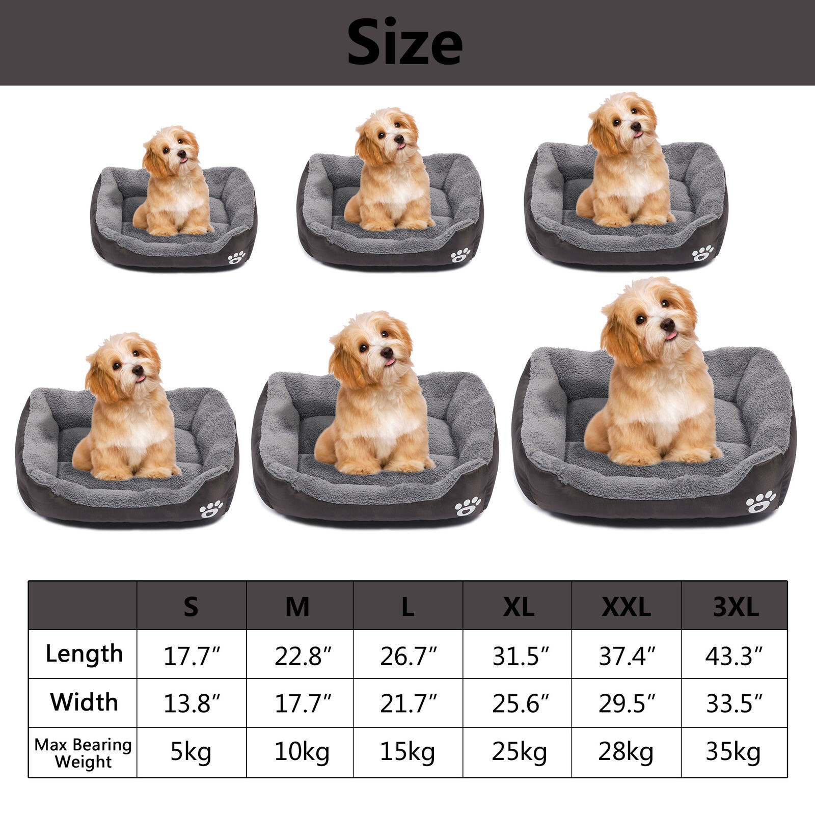 Pet Dog Cat Calming Sleeping Kennel Bed - Super Soft Warm Ne...