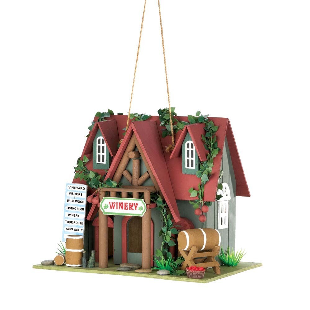 Bird House Cottage Winery Wood Birdhouse