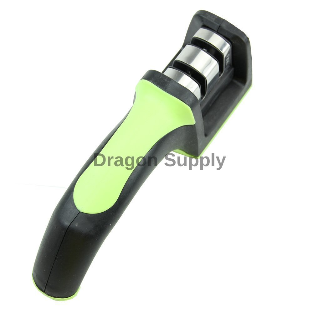 Knife Sharpener 2-Stage Carbide Handheld with Handle
