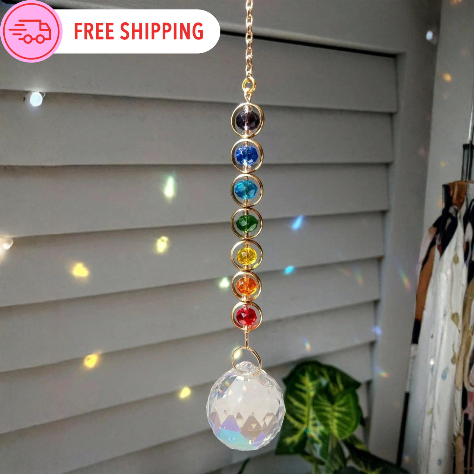 Crystal Suncatcher Prisms Rainbow Maker Window Hanging Decor