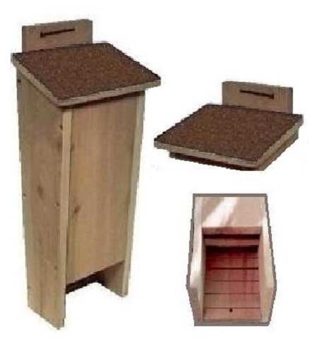 Ark Workshop Shingled Bat House Cedar Shelter Box