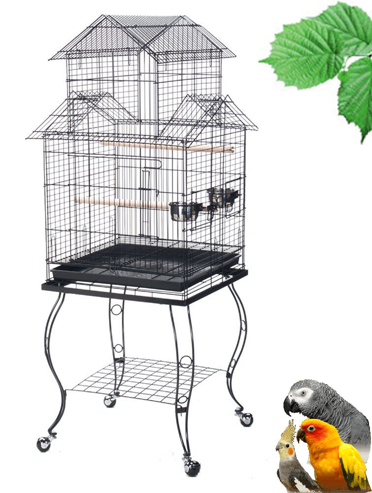 Large Pagoda Roof Top Lovebird Cockatiel Finch Parakeet Bird...