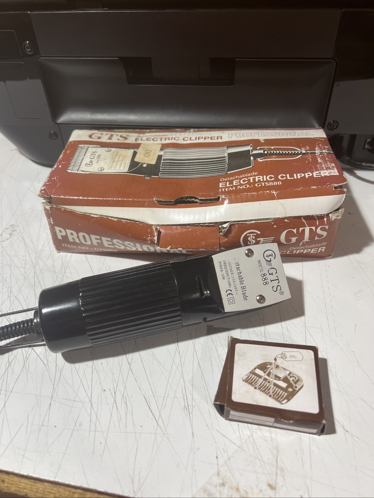 Professional Pet Hair Trimmer GTS-888 Cat Dog Clipper 110V/2...