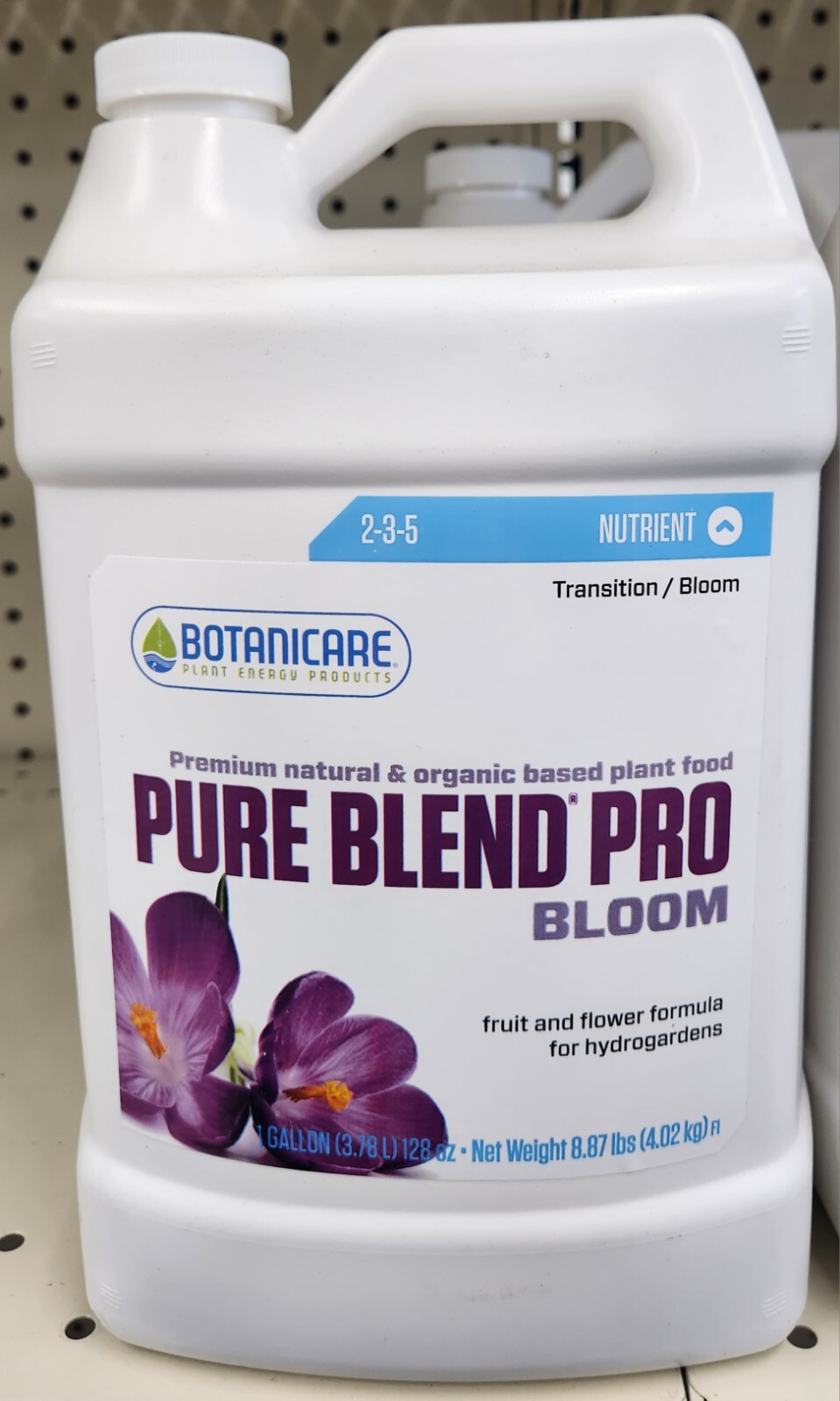 Botanicare Pure Blend Pro Bloom Hydro Fertilizer 1 Gallon