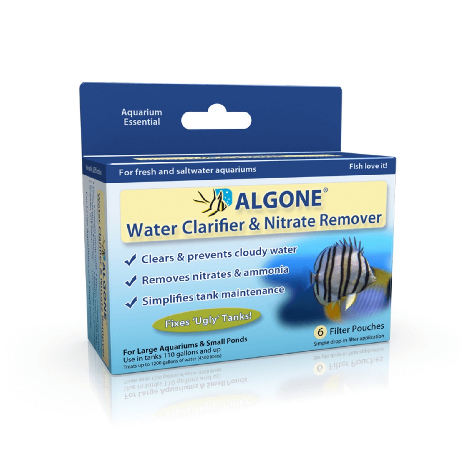 Aglone Aquarium Water Clarifier & Nitrate Remover - Treats 1...