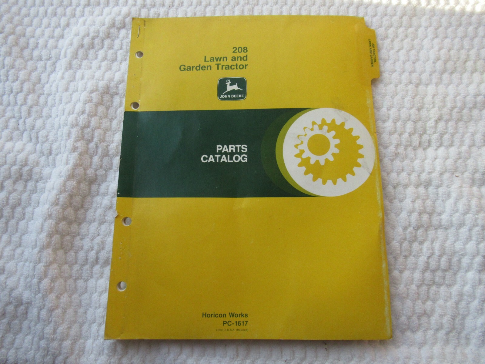 John Deere 208 Lawn & Garden Tractor Parts Catalog Manual Bo...