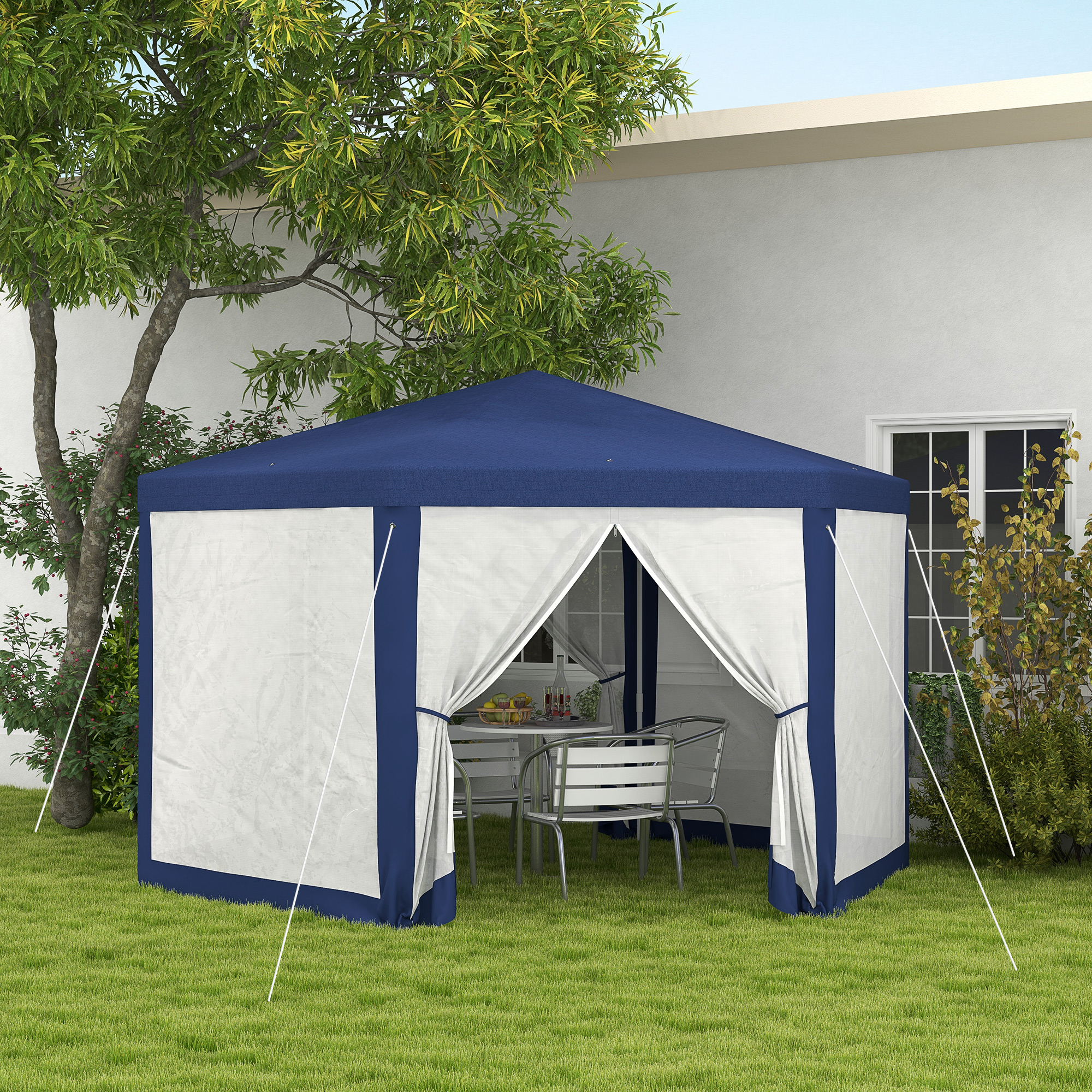 Outsunny Patio Garden Party Tent Steel Canopy