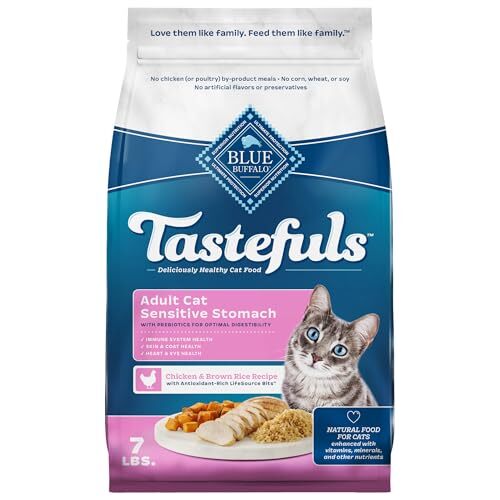 Blue Buffalo Tastefuls Sensitive Stomach Cat Food 7lb Chicke...