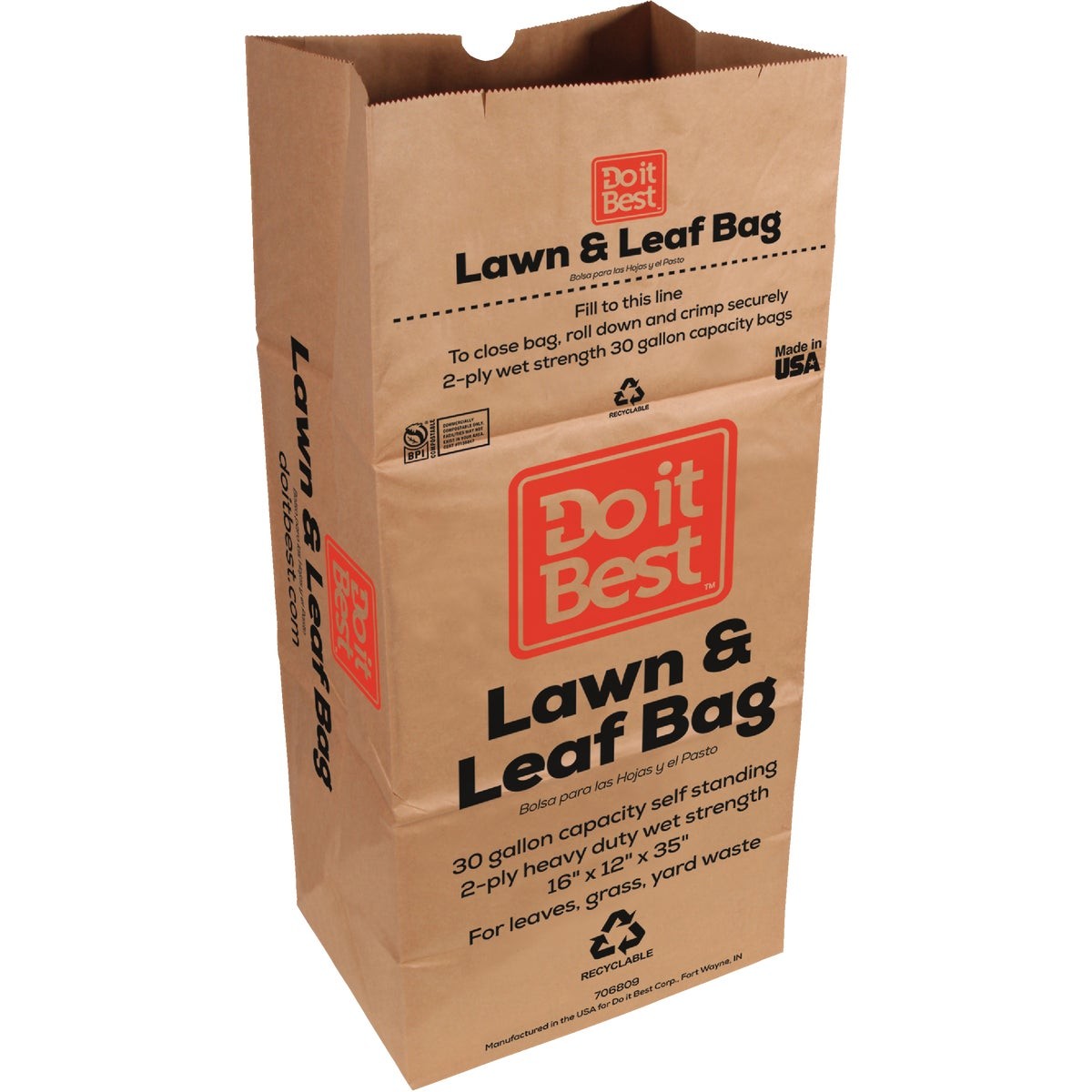 Best Quality Yard Waste Lawn & Leaf Bags - 30 Gal Natural Kr...