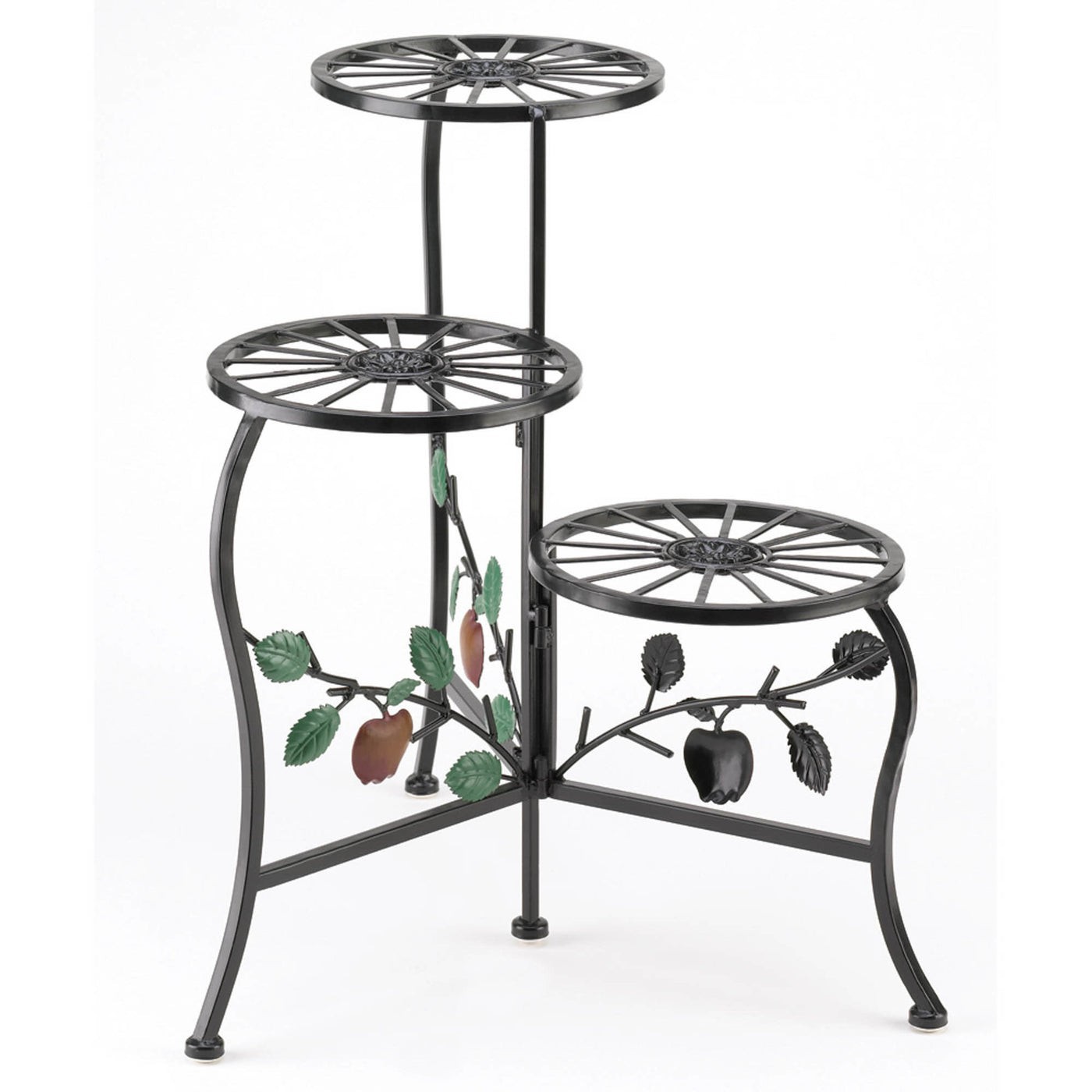 Wrought Iron Country Apple Plant Stand (3 Levels), 24" x 12"...