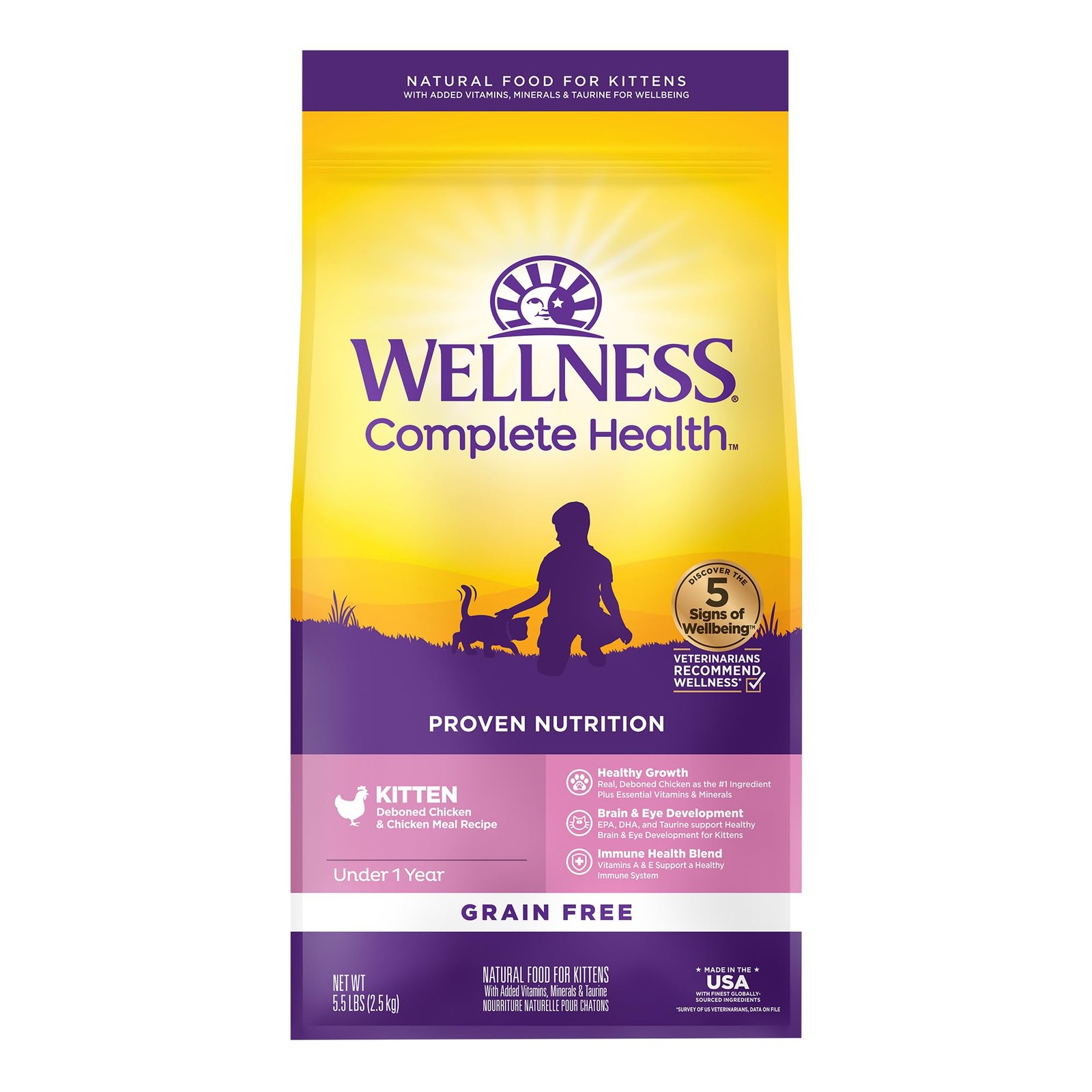 Wellness Complete Health Grain Free Dry Kitten Food With Chi...