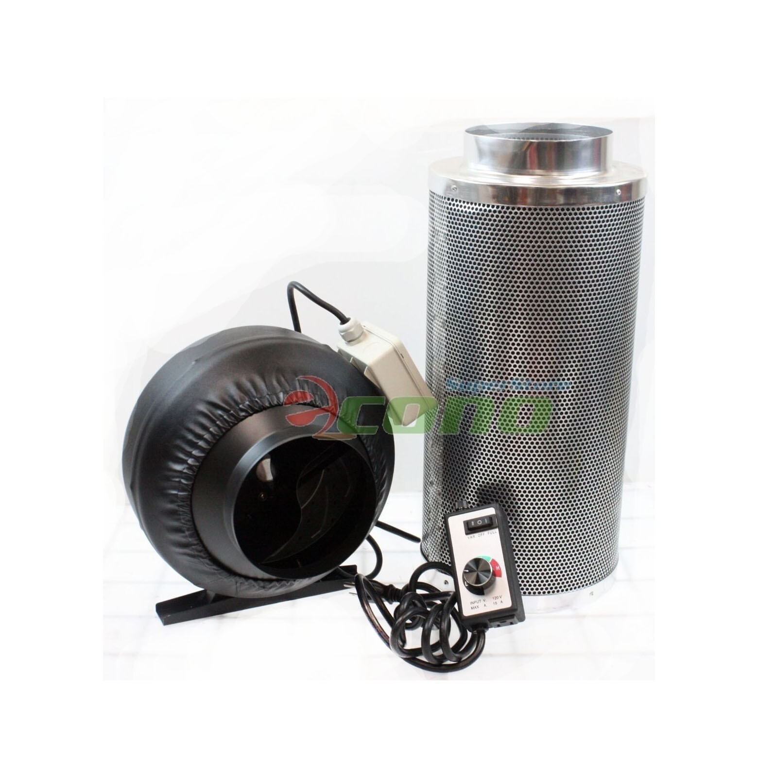 Carbon Filter Inline Fan Air Blower Hydroponic Odor Scrubber...