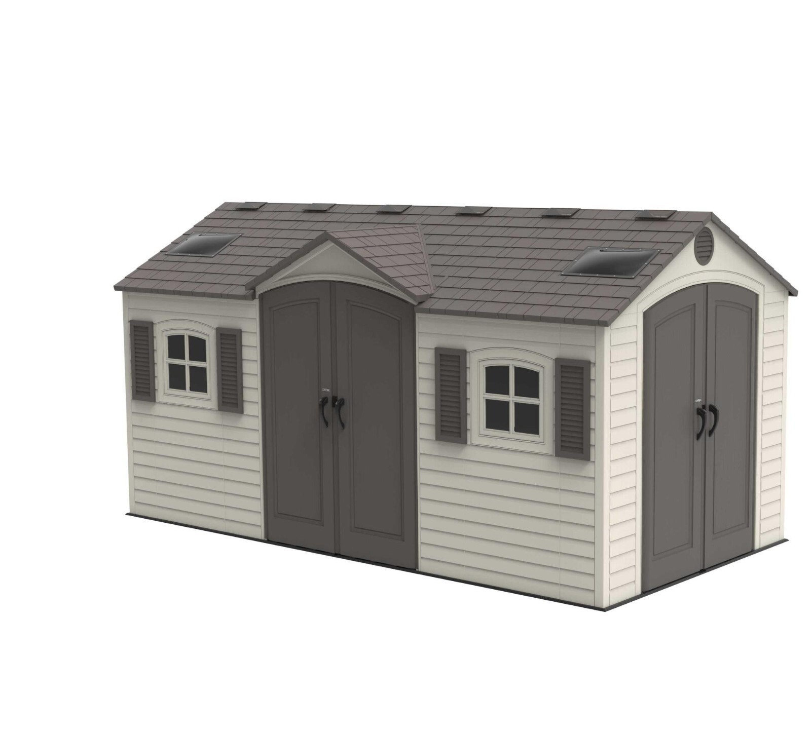 Lifetime Garden Storage Shed - 15x8 Ft Dual Entry Outdoor To...