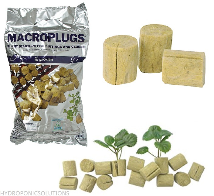 GRODAN Macro Plug Rock Wool Starter Cloning Media, Round 1.5...