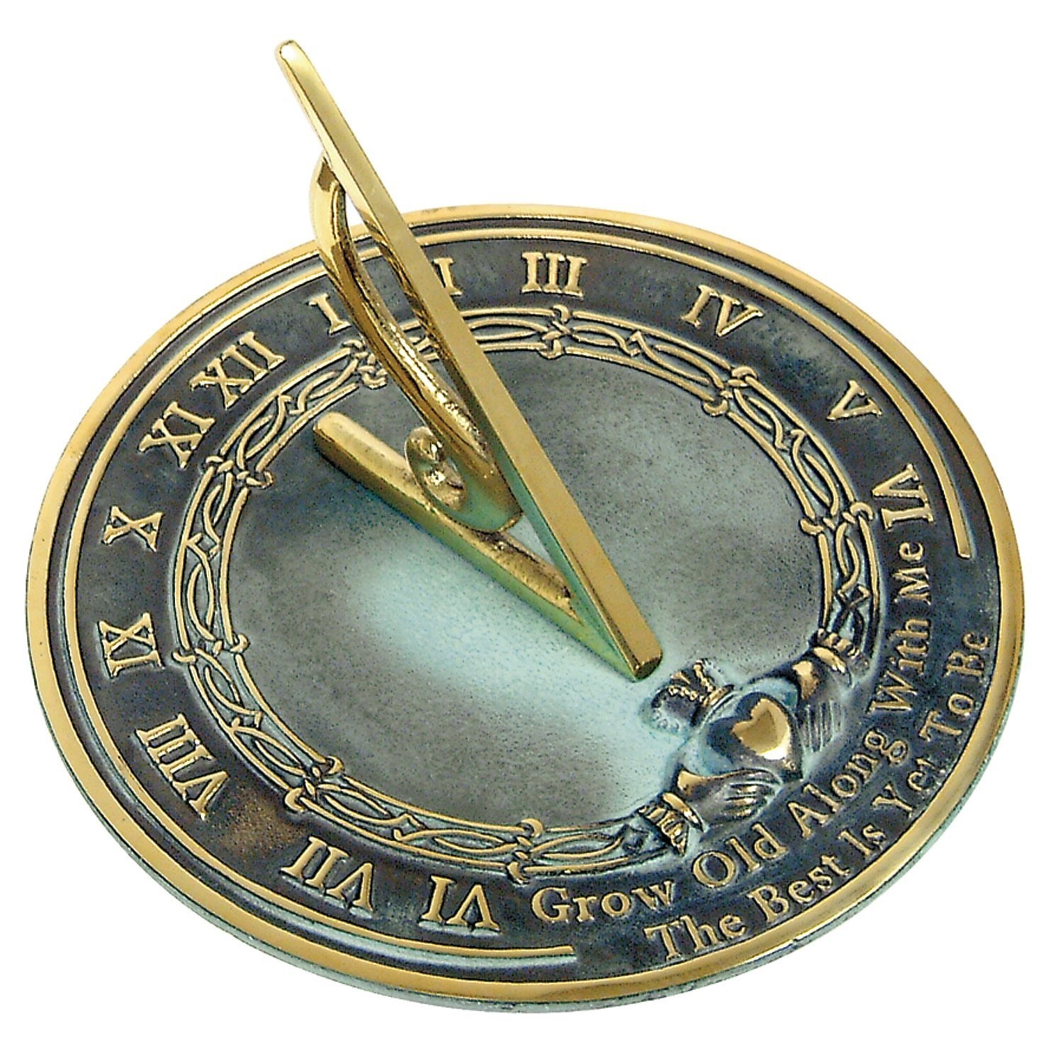 Rome RM2308 Brass Sundial - Classic Garden Timepiece