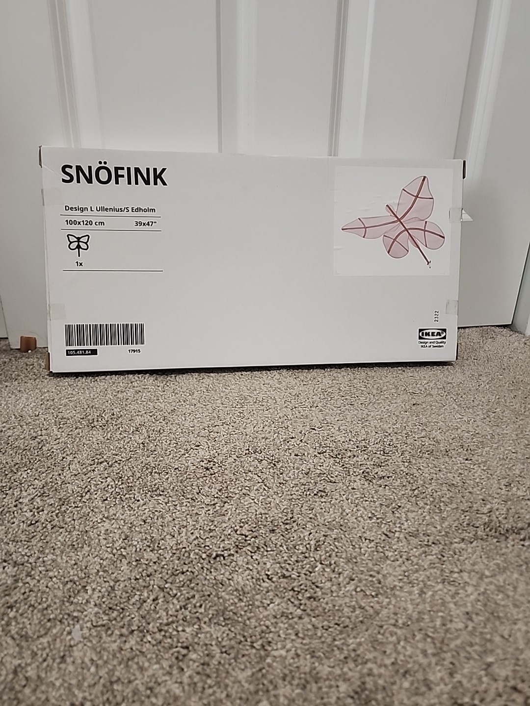 IKEA SNÖFINK Butterfly Pink Bed Canopy